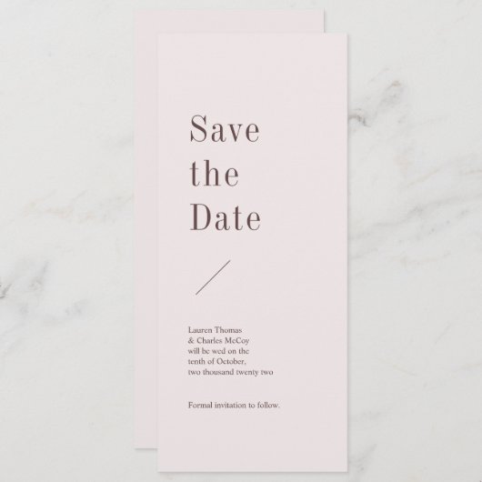 Roman Modern sparen de Datum Kaart (Voorkant / Achterkant)