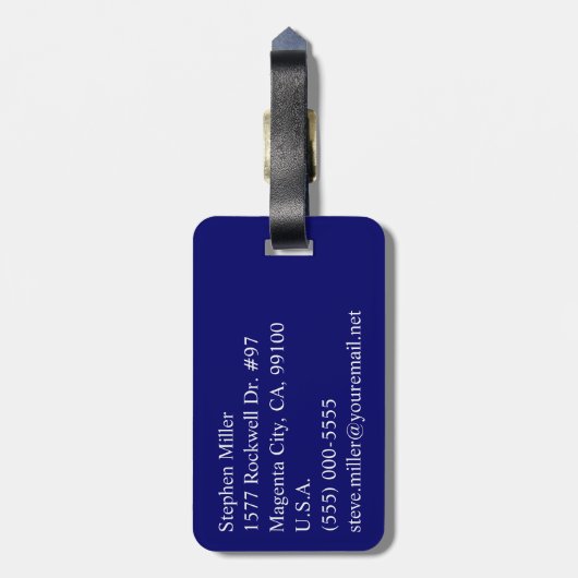 Roman Monogram Bagagelabel (Achterkant verticaal)