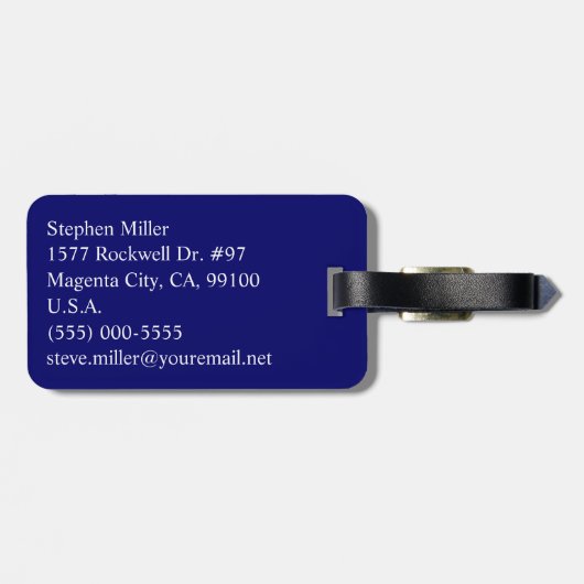 Roman Monogram Bagagelabel (Achterkant horizontaal)