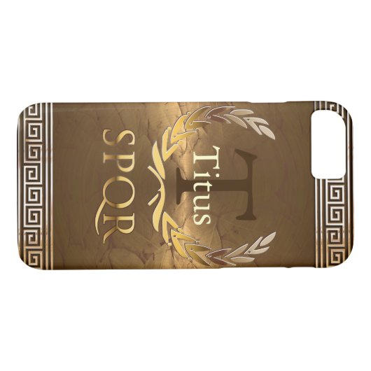 Roman Monogram Case-Mate iPhone Case (Achterkant (Horizontaal))