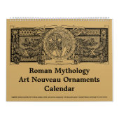 Roman Mythology Art Nouveau Kalender (Hoes)