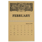 Roman Mythology Art Nouveau Kalender (Feb 2026)