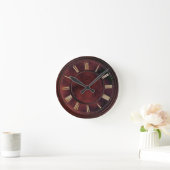 Roman Numbers Red Slab Large Clock Ronde Klok (Huis)