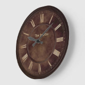 Roman Numbers Rusty Brown Acrylic Wall Clock Grote Klok (Hoek)