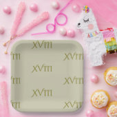 Roman Numeral 18th Birthday Paper Bord (Feest)
