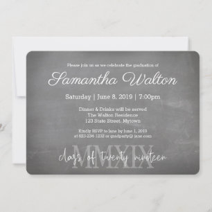 Roman Numeral 2019 Graduation Party Invitation  