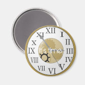 Roman Numeral Clock Magneet (Voorkant / Achterkant)