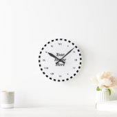 Roman Numeral Clock/w S Marks van Kenneth Yoncich Ronde Klok (Huis)