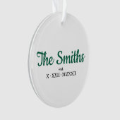 Roman Numeral Date Sticker Ornament (voorkant)