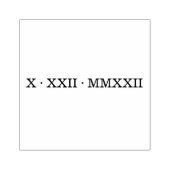 Roman Numeral Date Sticker Rubberstempel (Afrduk)