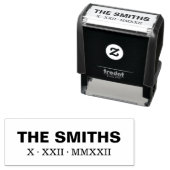 Roman Numeral Date Sticker Zelfinktende Stempel (In situ)