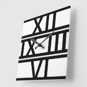 Roman Numeral Deco Vierkante Klok (Hoek)