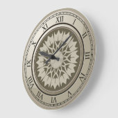 Roman Numeral  Gold Round Grote Klok (Hoek)