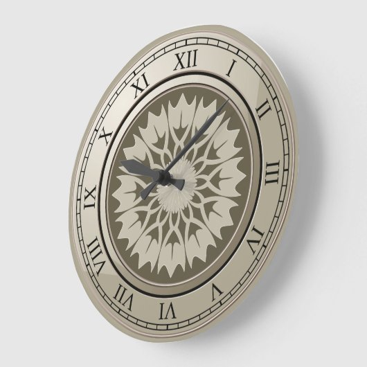 Roman Numeral  Gold Round Grote Klok (Hoek)