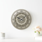 Roman Numeral  Gold Round Grote Klok (Huis)