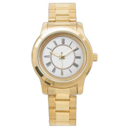 Roman Numeral Gold Unisex Watch Horloge