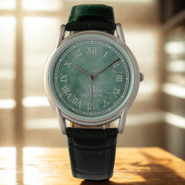 Roman Numeral Mannen horloge – Jade-geïnspireerd g