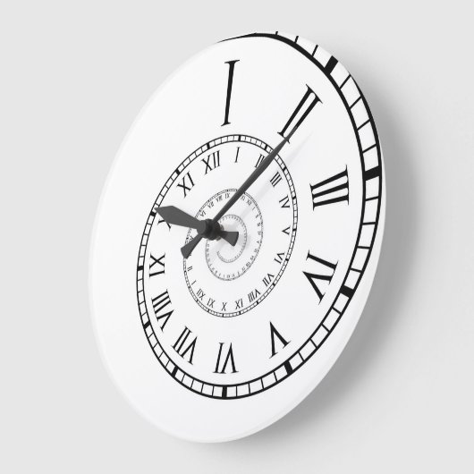 Roman Numeral Spiral Clock Grote Klok (Hoek)