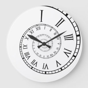 Roman Numeral Spiral Clock Grote Klok