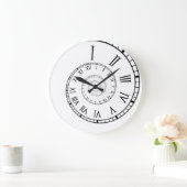 Roman Numeral Spiral Clock Grote Klok (Huis)