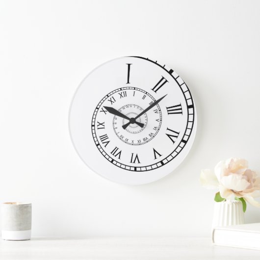 Roman Numeral Spiral Clock Grote Klok (Huis)