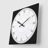 Roman Numeral Vierkante Klok (Hoek)