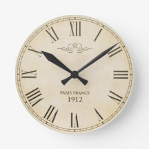 Roman Numerals Clock Face Paris Frankrijk 1912