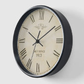 Roman Numerals Clock Face Paris Frankrijk 1912 (Hoek)