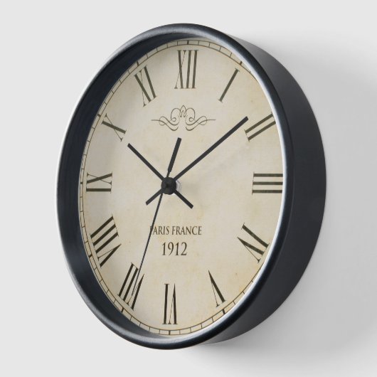 Roman Numerals Clock Face Paris Frankrijk 1912 (Hoek)