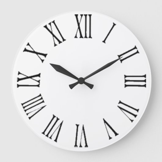 ROMAN NUMERALS CLOCK GROTE KLOK (Voorkant)