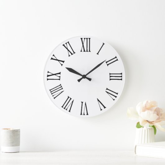 ROMAN NUMERALS CLOCK GROTE KLOK (Huis)