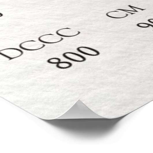 Roman Numerals Poster (Hoek)