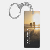 Roman Numeriek Jubileum Speciale Datum Verjaardag Sleutelhanger (Voorkant Links)