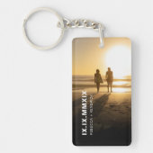 Roman Numeriek Jubileum Speciale Datum Verjaardag Sleutelhanger (Voorkant)