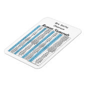 Roman Numerieke Grafiek Magneet (Linkerzijde)