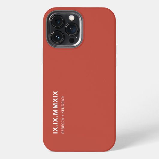 Roman Numerieke Jubileum Datum Overeenkomende Kopp iPhone Hoesje (Achterkant)