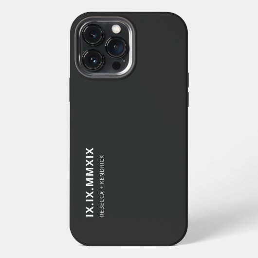 Roman Numerieke Jubileum Datum Overeenkomende Kopp iPhone Hoesje (Achterkant)