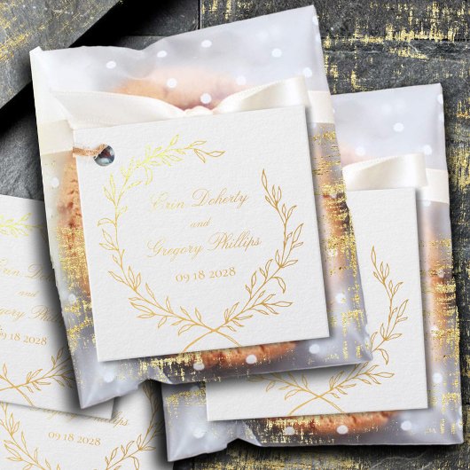 Roman Olijfblad krans zilver of goud Bedankjes Labels