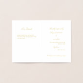 Roman Olive Leaf Wreath Wedding RSVP 1 Gold Folie Kaarten (Binnen)