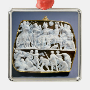Roman onyx cameo, 1e eeuw AD Metalen Ornament