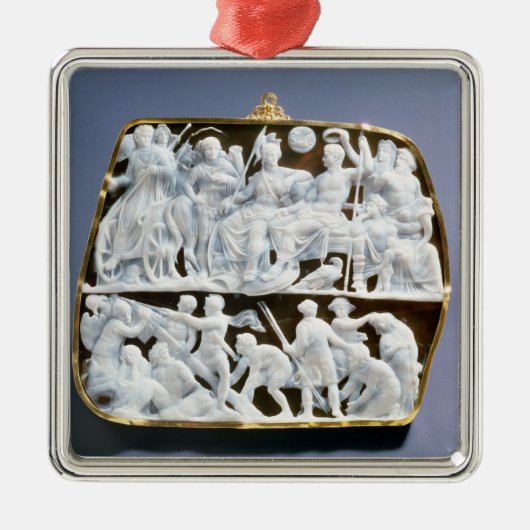 Roman onyx cameo, 1e eeuw AD Metalen Ornament (Voorkant)