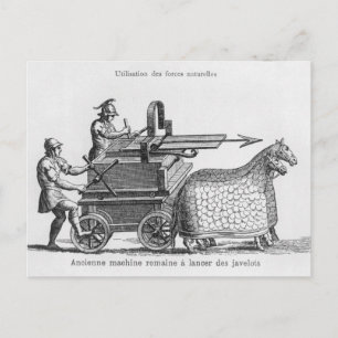 Roman oorlogsmachine voor het vuren van javelins briefkaart
