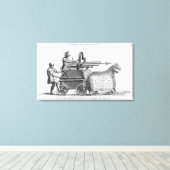 Roman oorlogsmachine voor het vuren van javelins canvas afdruk (Insitu (Houten vloer))