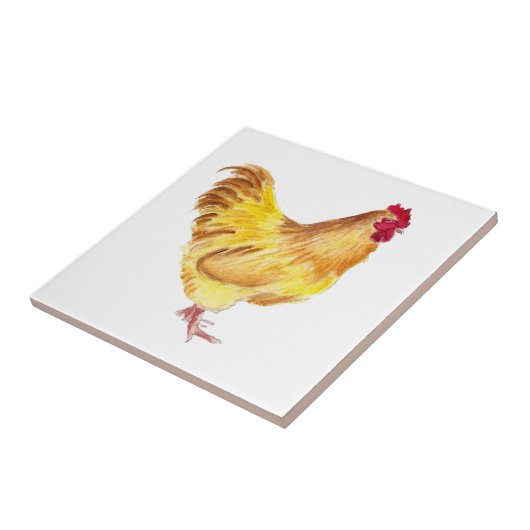 roman orpington schilderij tegeltje (Zijkant)