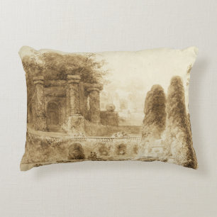 Roman Park met fontein van Jean-Honore Fragonard Decoratief Kussen