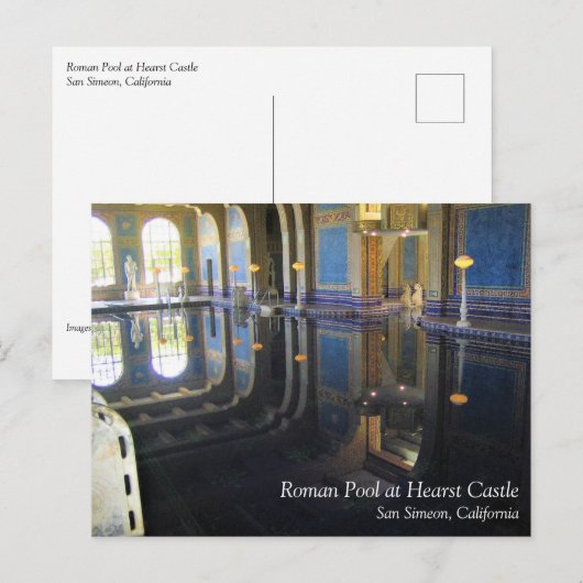 Roman Pool in Hearst Castle, Californië Briefkaart (Voorkant / Achterkant)