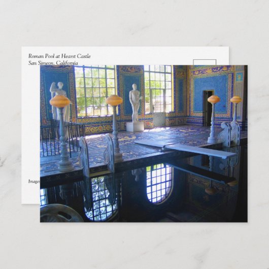 Roman Pool in Hearst Castle, Californië Briefkaart (Voorkant / Achterkant)