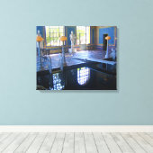 Roman Pool in Hearst Castle, Californië Canvas Afdruk (Insitu (Houten vloer))