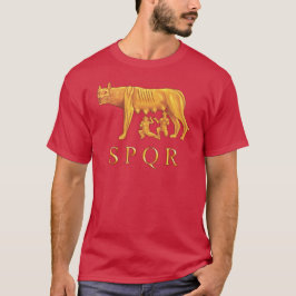 Roman Romulus, Remus en zij-Wolf Graphic T-Shirt