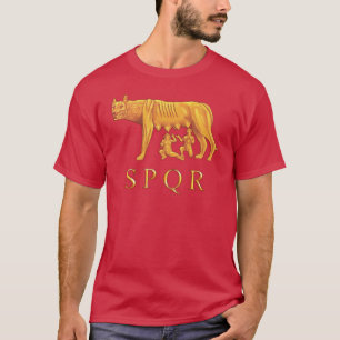 Roman Romulus, Remus en zij-Wolf Graphic T-Shirt